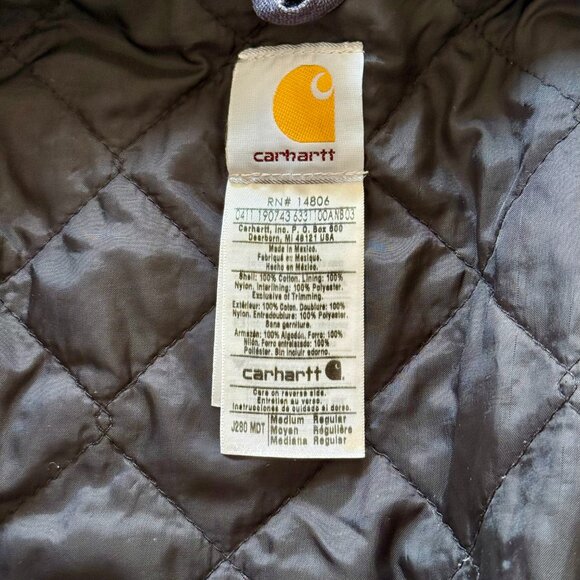 Carhartt Flannel-Lined Hooded Jacket in Navy - Never Worn - Picture 4 of 7
